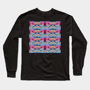 Colorful symmetrical striped patterns Long Sleeve T-Shirt